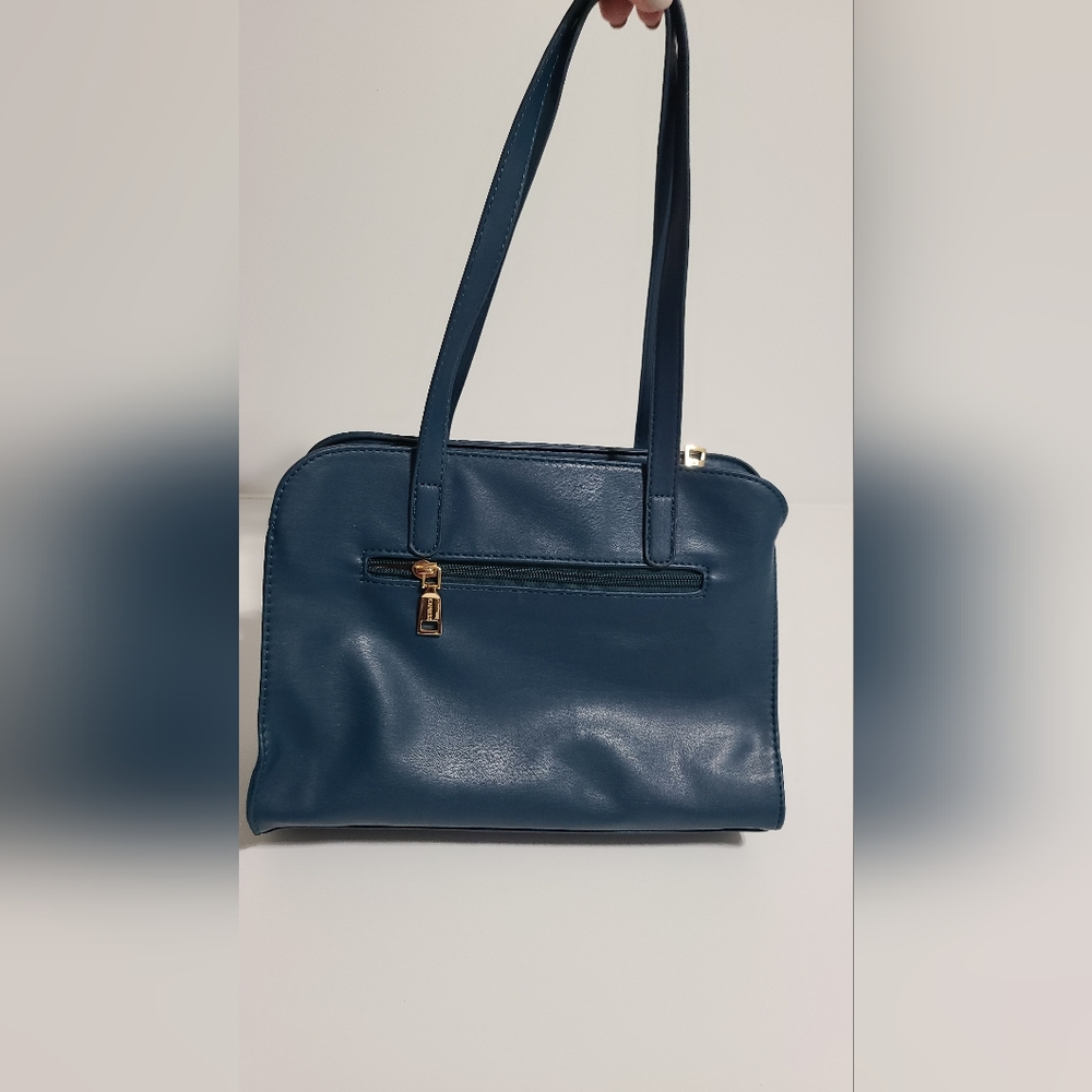 Caprese Blue Quilted Sling Long‎ Crossbody Purse Handbag - Picture 8 of 15